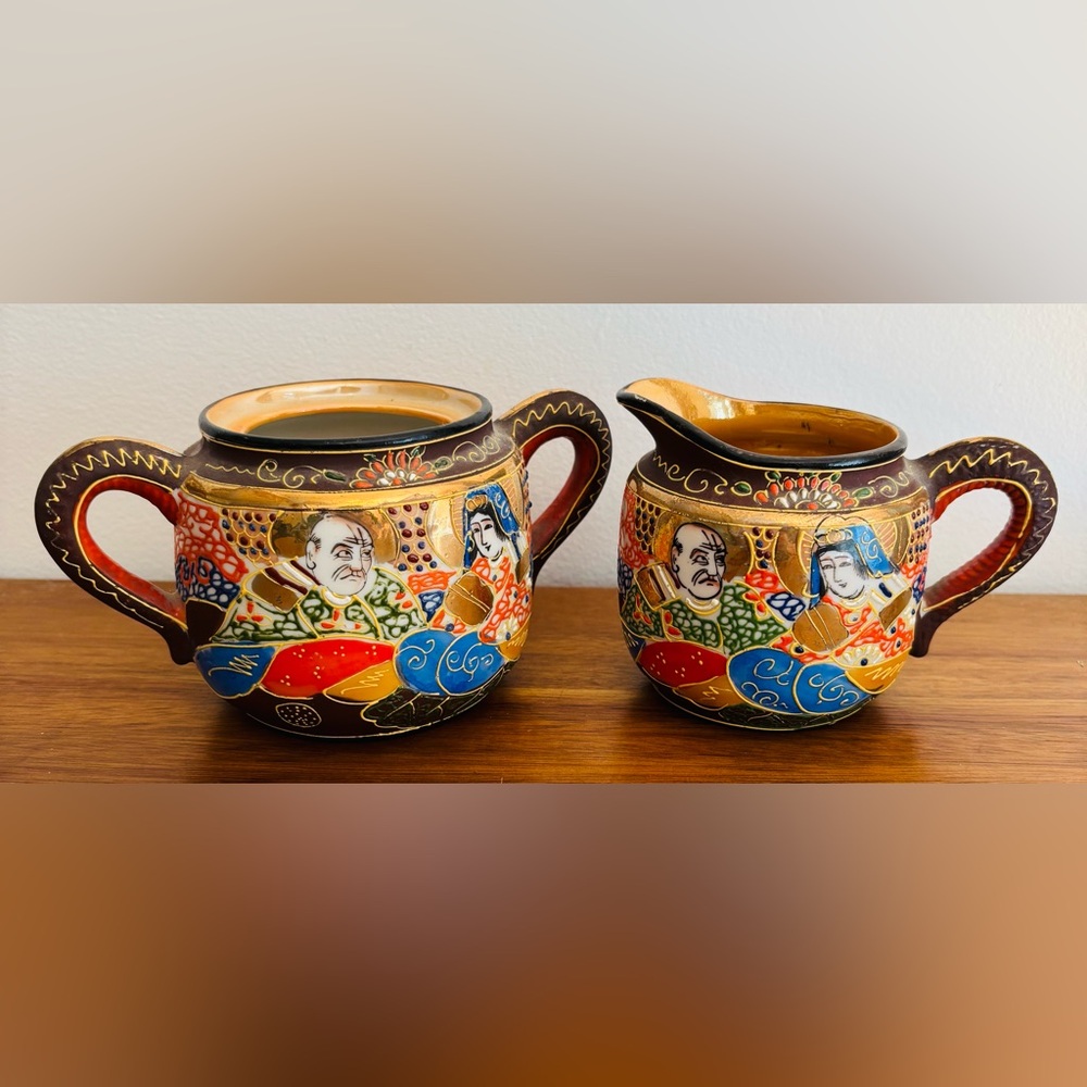Hand painted Sugar and creamer